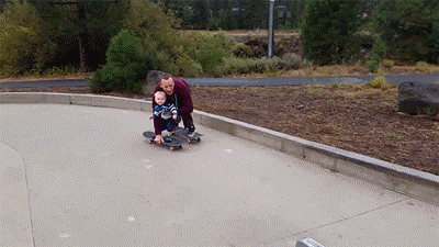 Baby Skateboarding GIF