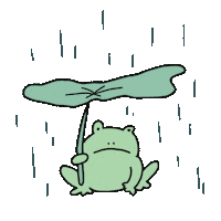kamirice_illustration rain june rainyday かえる Sticker