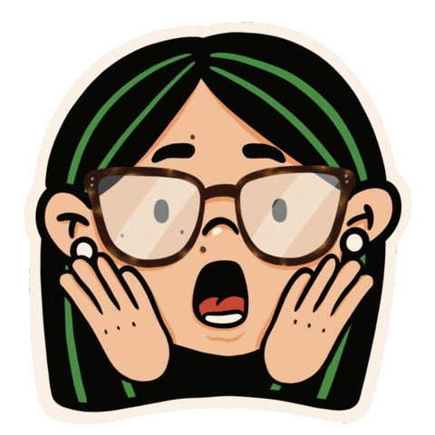 Asombrada Sorprendida Sticker