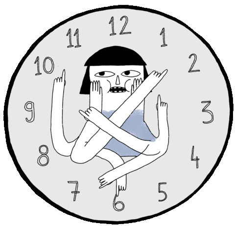 Time Freaking Out Sticker by Magda Kreps