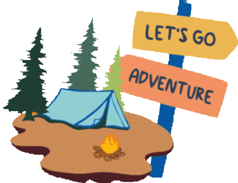Adventure Camping Sticker by Inednet