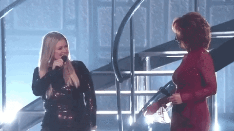 Kelly Clarkson Hug GIF by Academy of Country Music Awards