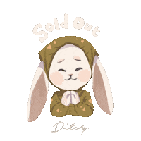 Bunny Soldout Sticker by Ditsy Creative