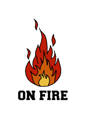 On Fire Burn Sticker
