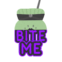 matenplaces halloween text vampire bite Sticker