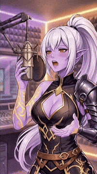 Dark Elf Singing GIF