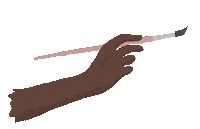 lilyandbramble artist drawing hand painting Sticker