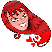 Mary Jane Wink Sticker by Pingolito