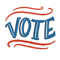 linzpillow blue red white vote Sticker