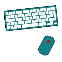 eCampus coffee college laptop keyboard Sticker