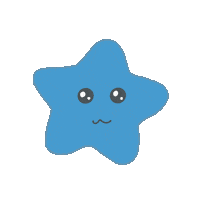Bpbear_artwork star twinkle bluestar blue star Sticker