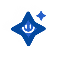 cleanspark happy smile blue star Sticker