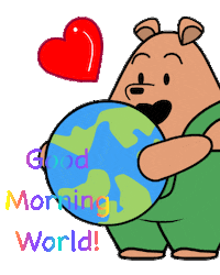 Happy Good Morning World Sticker