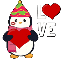 I Love You Kiss Sticker by Pudgy Penguins