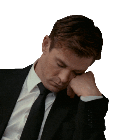 Tired Chris Hemsworth Sticker by Men In Black: International