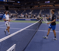 Medvedev and Rinderknech Shake Hands