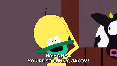 laugh duck GIF by South Park 