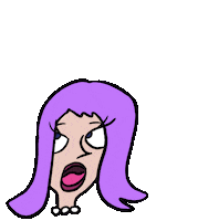 Scared Girl Sticker by Nicole Pavlov