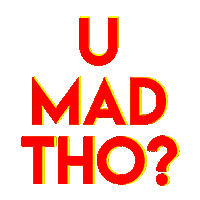 Angry U Mad Sticker by partyonmarz