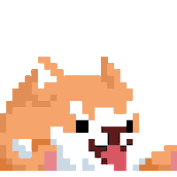 shaspio dog pixel pixel art palette Sticker