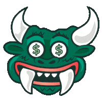 Money Wisconsin Sticker by Rhinelander Hodag