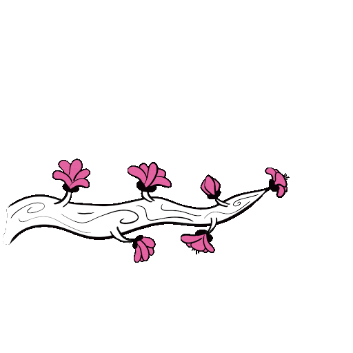 PotchouDoodle giphyupload magnolia potchou flower tree Sticker