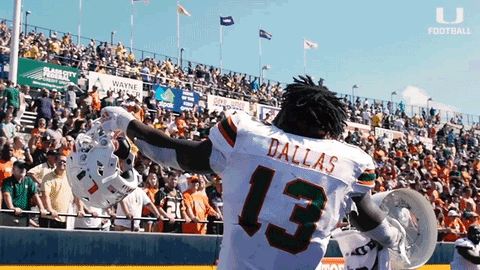 canes football dancing GIF by Miami Hurricanes