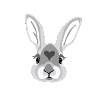 LilaLotta sweet bunny forest gray Sticker
