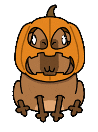 Jack-O-Lantern Heart Sticker