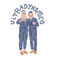 Best Friends Jumpsuit Sticker by ULTRADYNAMICO