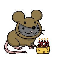 New Year Cat Sticker by Tutimon