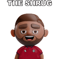 Bruno Fernandes Shrug Sticker by OneFootball Heads