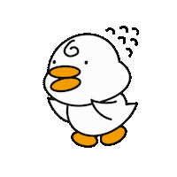 eesujinn run duck 동물 오리 Sticker