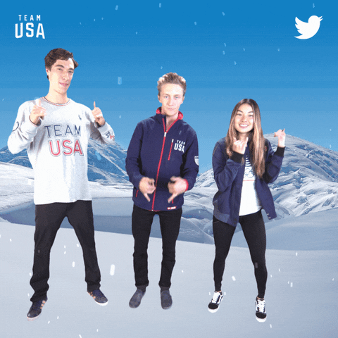winter olympics shaka GIF by Twitter