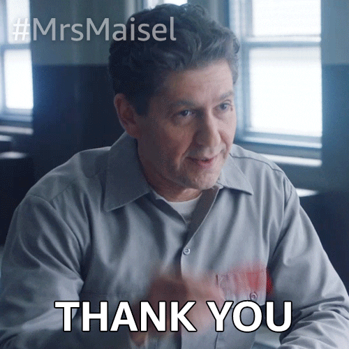 Michael Zegen Thank You GIF by The Marvelous Mrs. Maisel