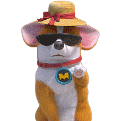 mocoaifay giphyupload animation dog cartoon Sticker