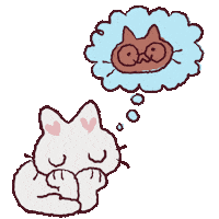 chewzyart love cats couple romance Sticker