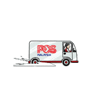 On The Way Thank You Sticker by Pos Malaysia