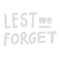 Lest We Forget Lettering Sticker