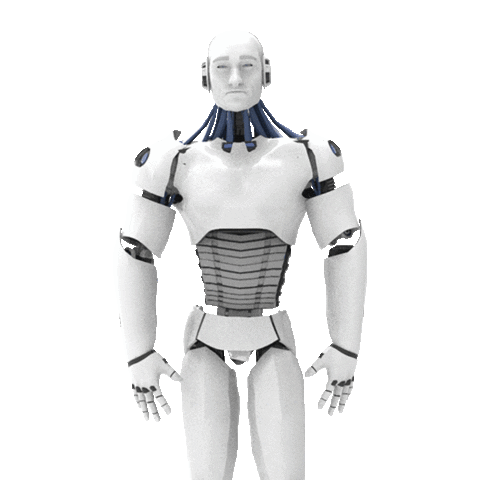 Robot Wow Sticker