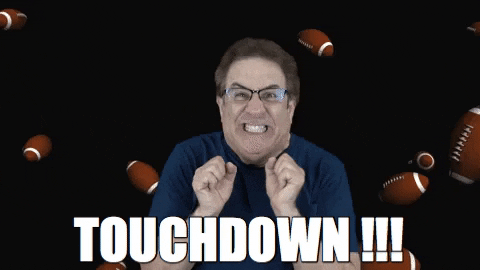 JeffBergman giphygifmaker giphyattribution happy football GIF