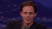 bill skarsgard clown face GIF by Team Coco