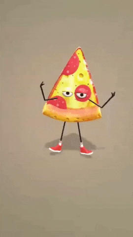 donnathomas-rodgers dancing pizza cheese oof GIF