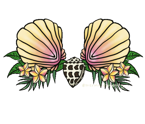 mermaidsirenity giphyupload hawaii mermaid shells Sticker