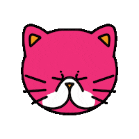 Cat Face Sticker by Pionicon Studios