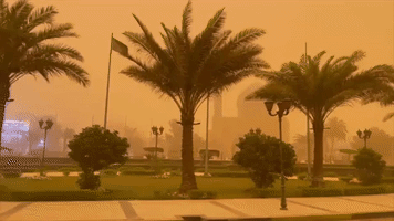 Baghdad Sky Turned Orange by Dust Storm