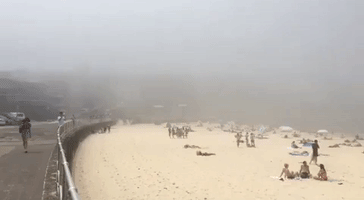 Sydney's Iconic Bondi Beach Disappears in Sea Fog
