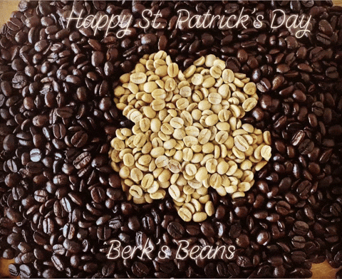 St Patricks Day Coffee Lover GIF by Berk's Beans Coffee