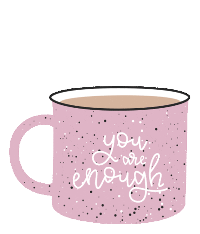Coffee You Are Enough Sticker by Spruce + Sky