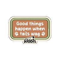 woofsmy doglover waggingtail dogsnacks woofs Sticker